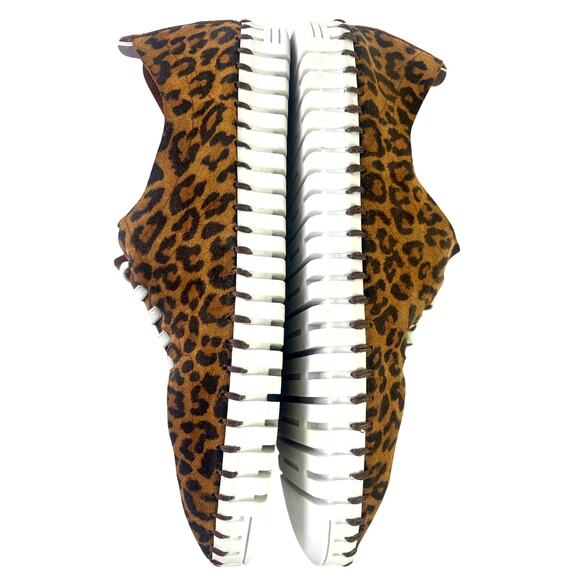 Eric Michael Stacie Sneaker Made in Italy Leather Leopard Lace Comfort Sz 8 EU39 - Picture 7 of 12